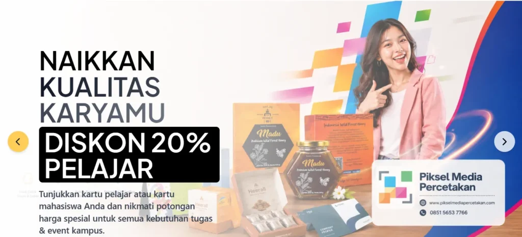Percetakan Diskon 20% khusus Pelajar di Sukabumi!